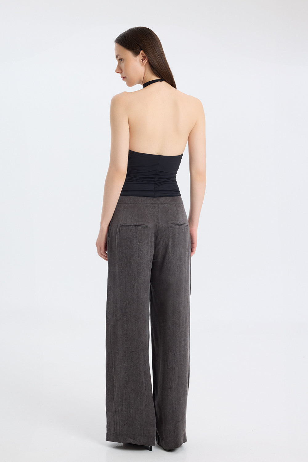 Low-Rise Fluid Trousers