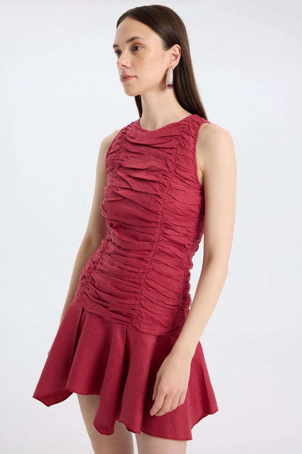 Ruched Mini Dress