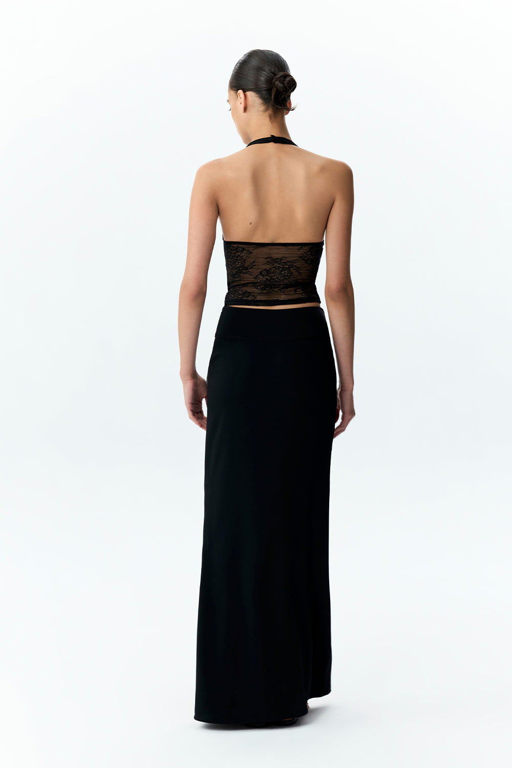 High-Neck Lace Top