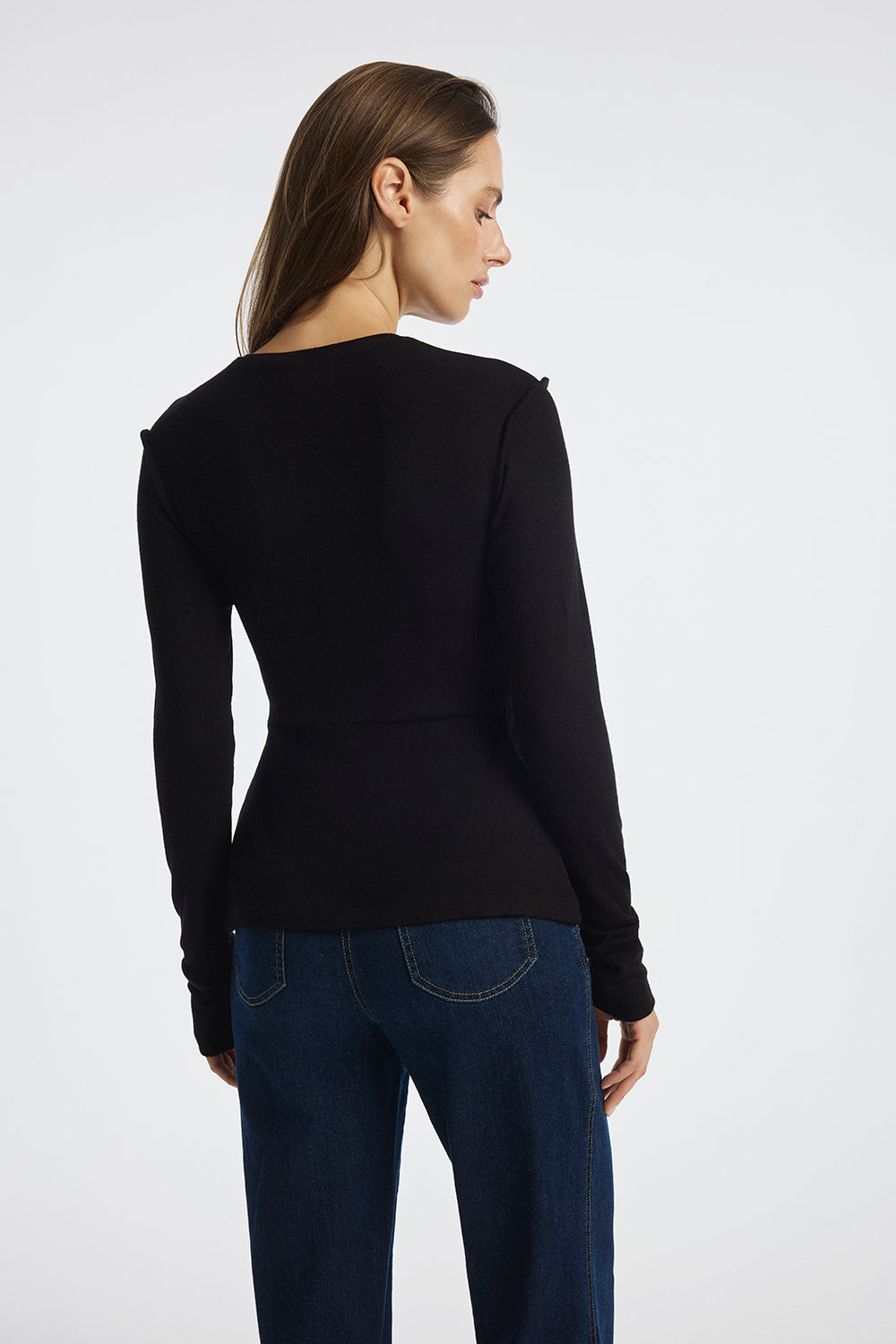 Long-Sleeve Button-Down Top