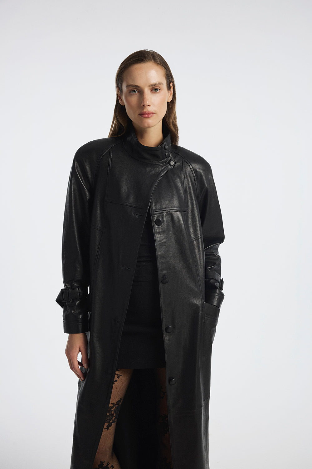 Sirena Leather Coat