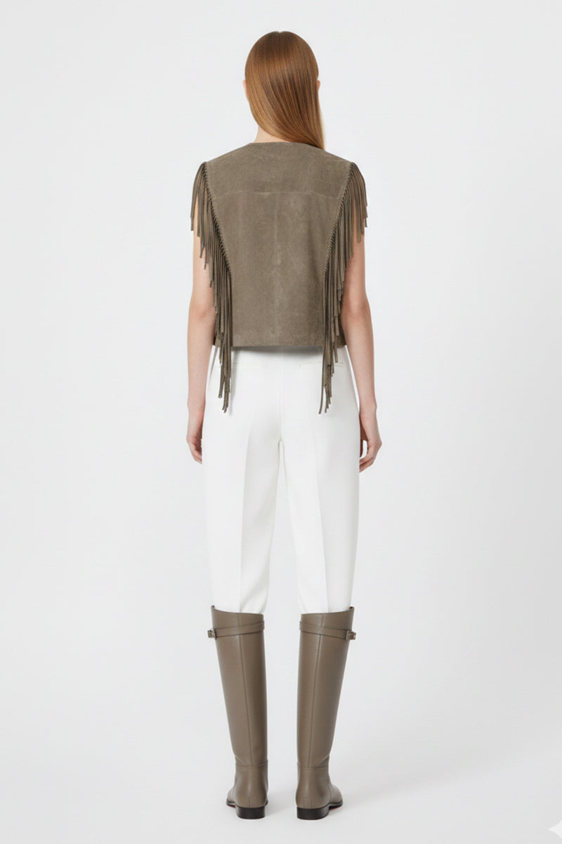 Flora Suede Vest
