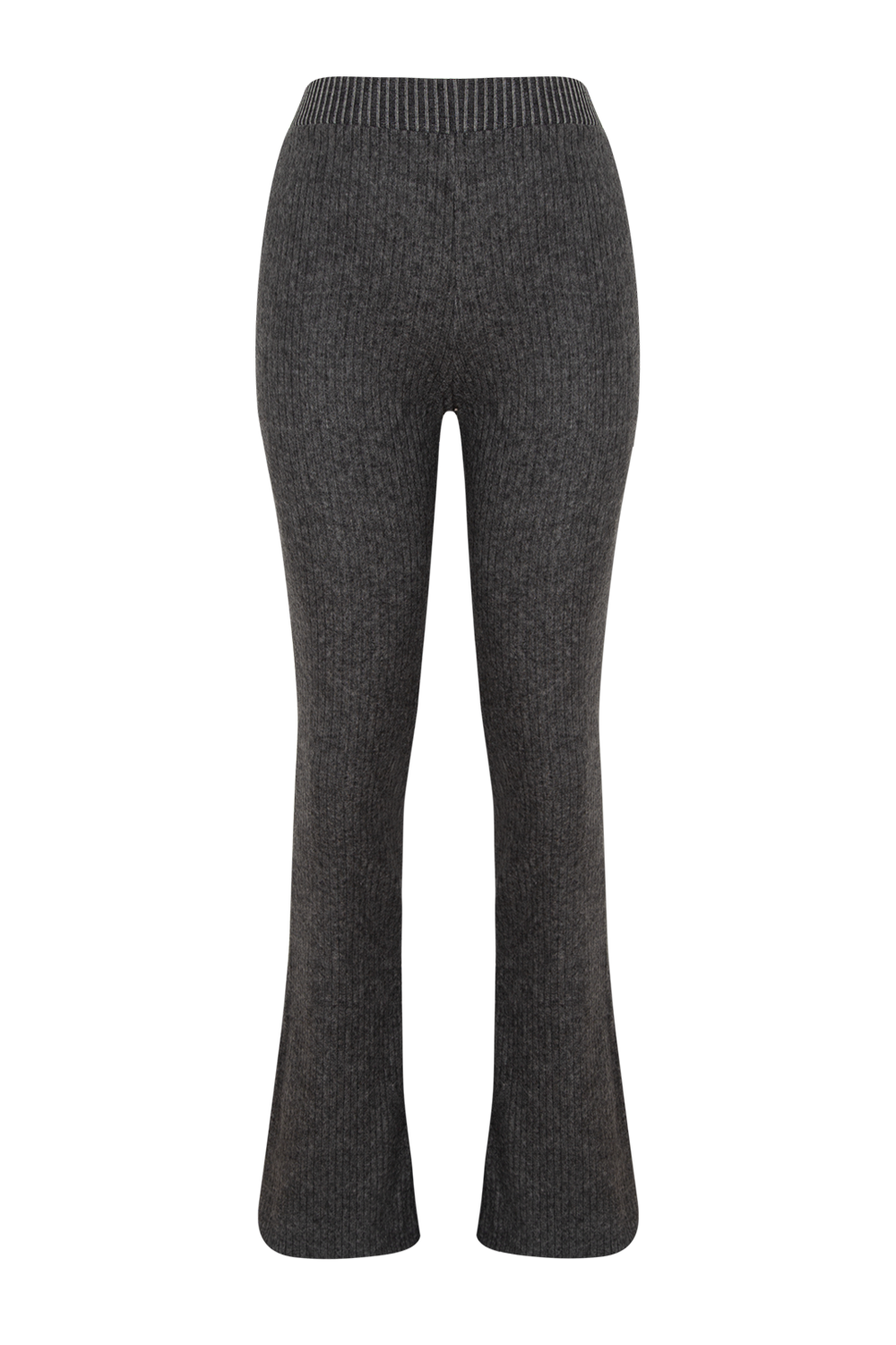 Ribbed Knit Flare Trousers