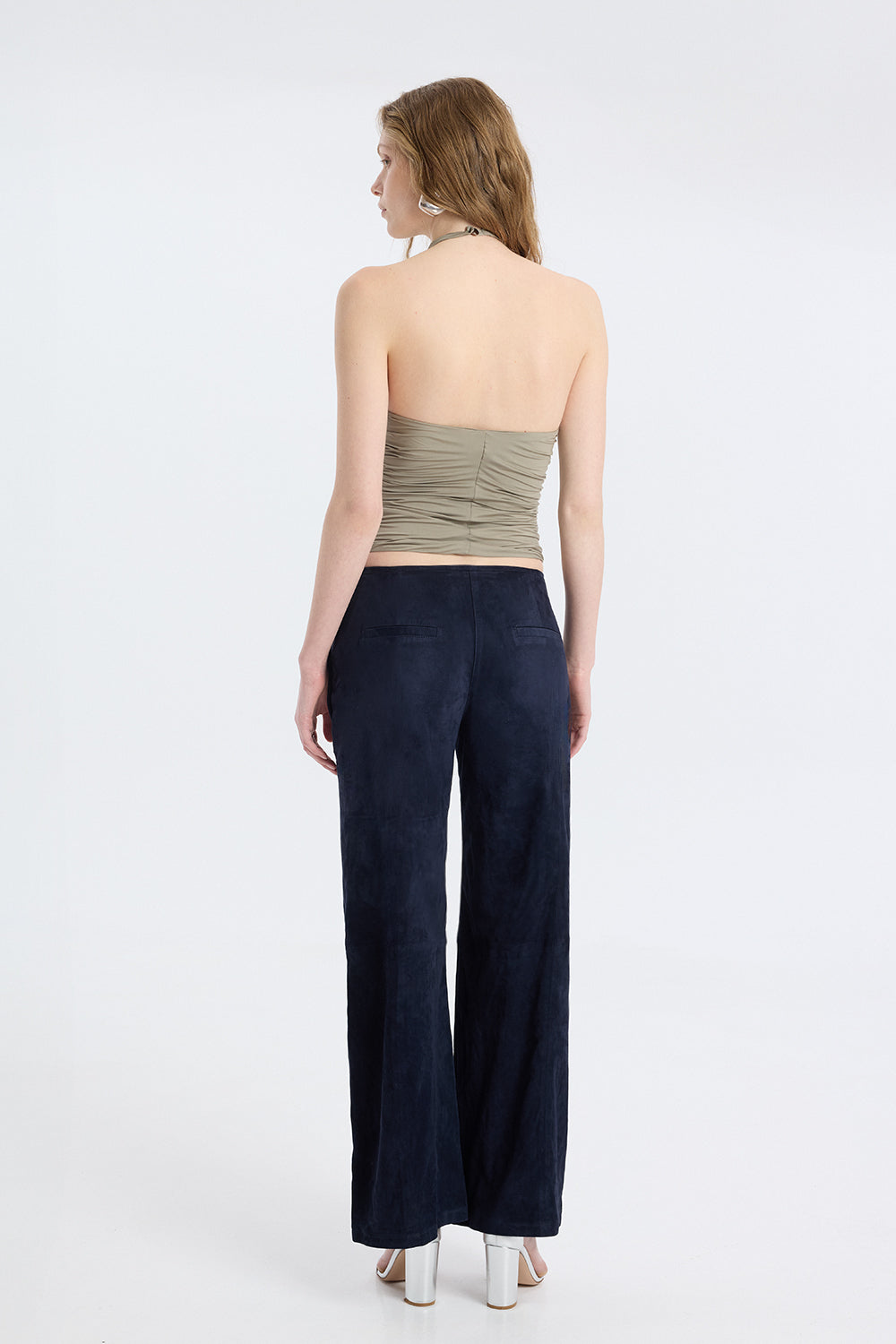 Ruched High-Neck Top