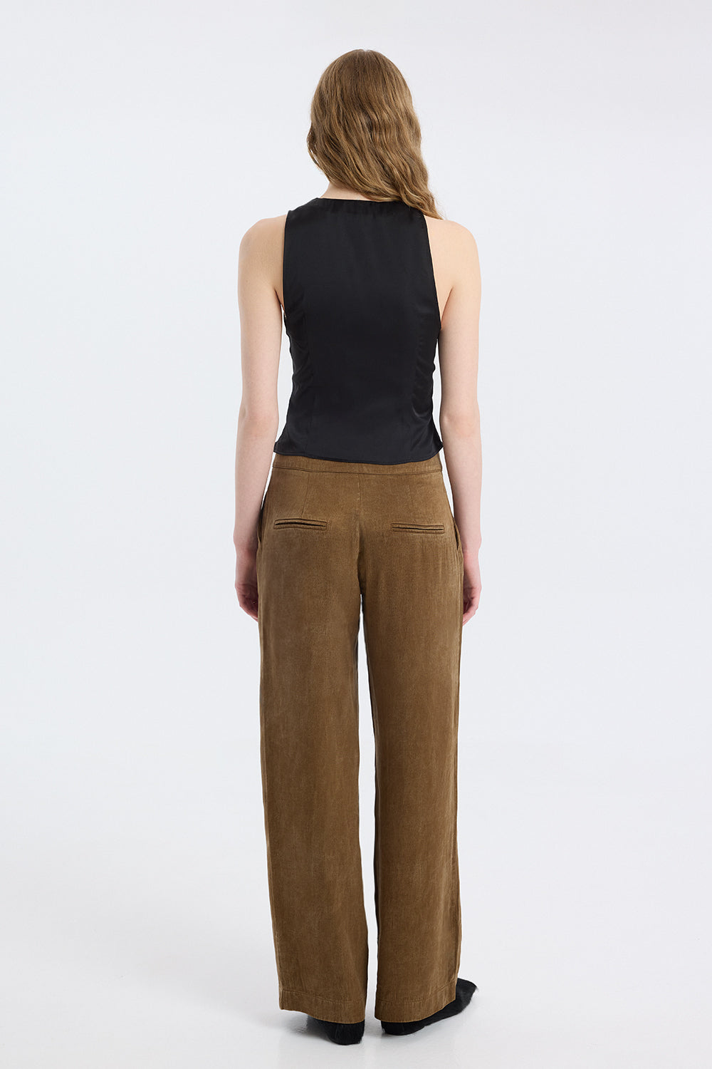 Low-Rise Fluid Trousers