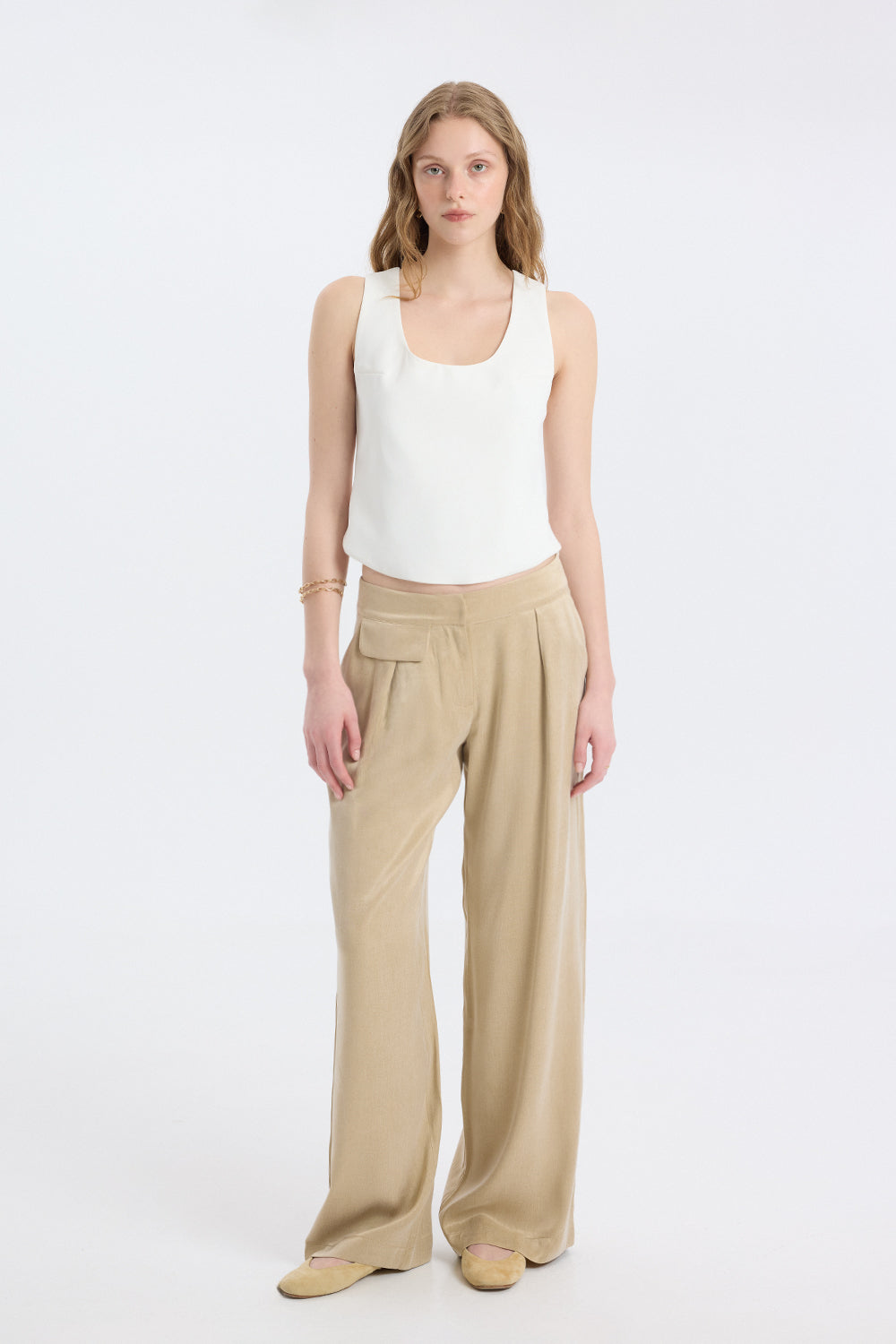 Open-back Crepe Top