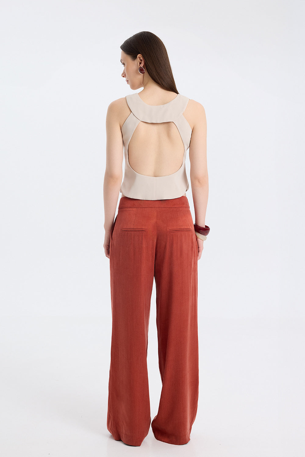 Open-back Crepe Top