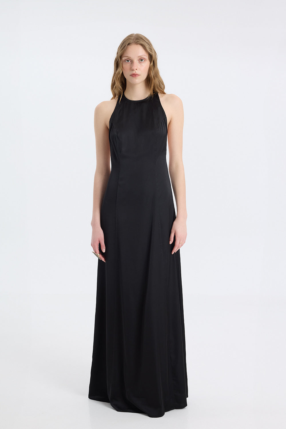 Open-Back Halter Gown