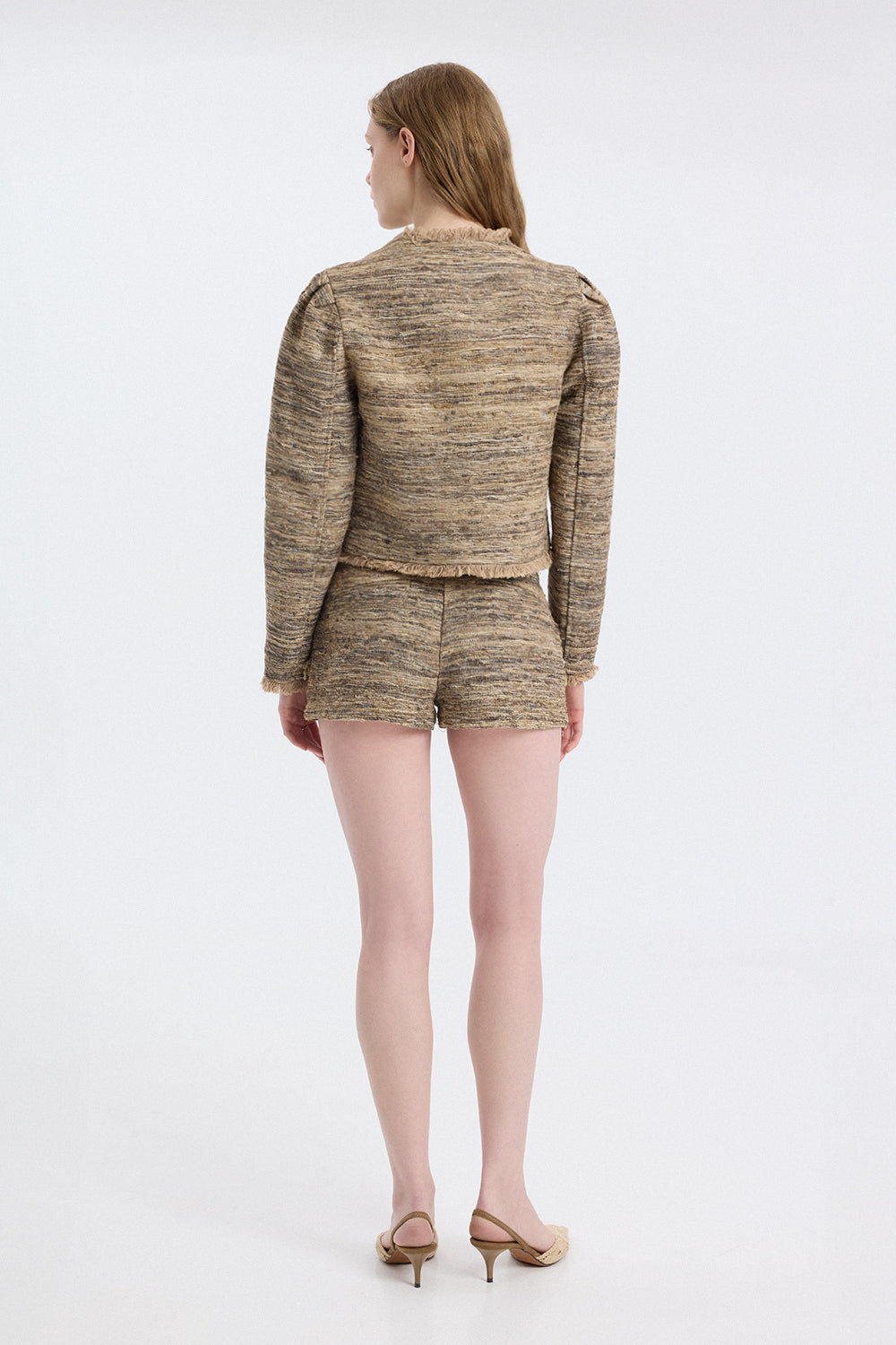 Silk Fringe-Trim Jacket
