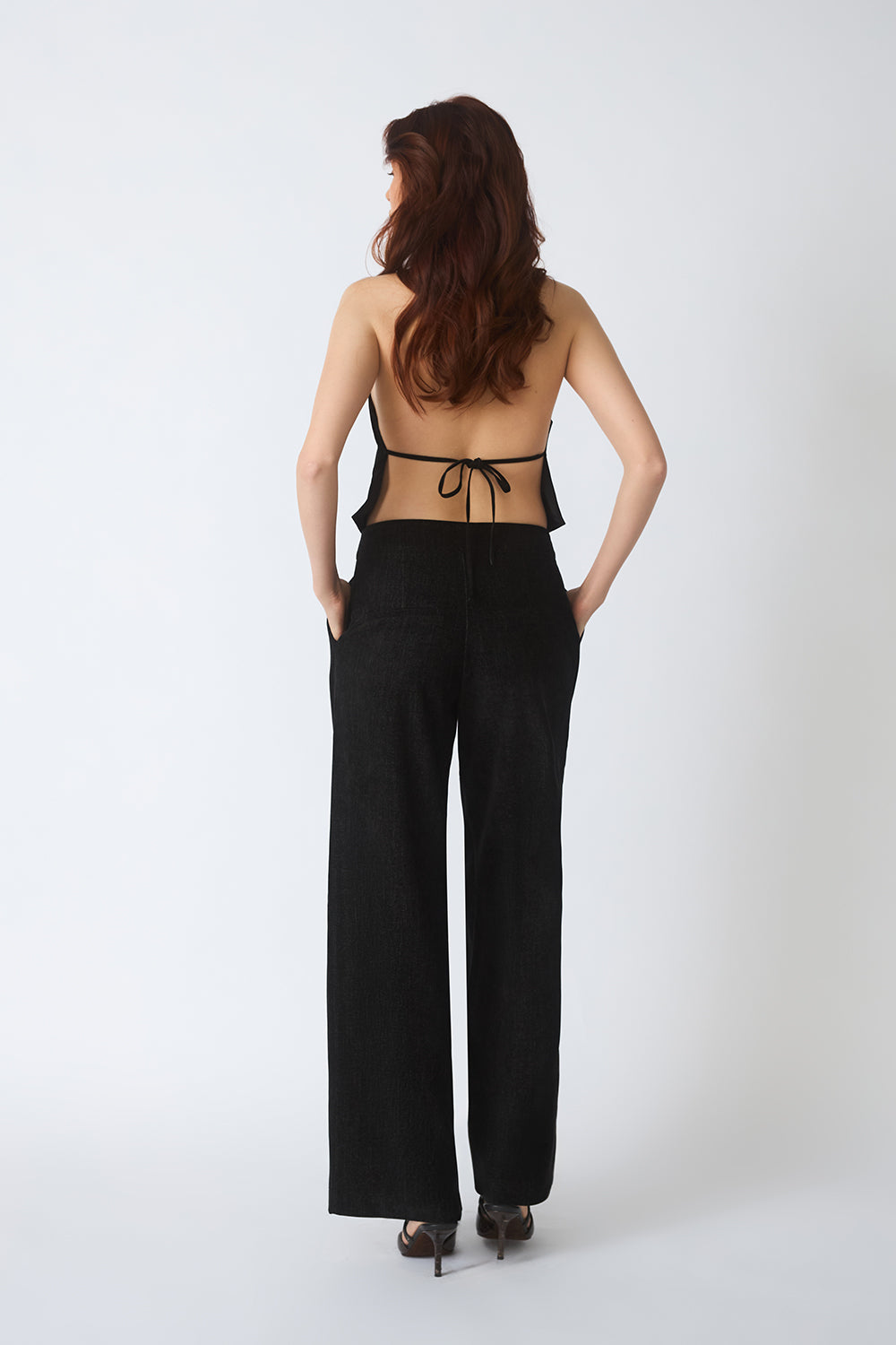 Kadife Denim Geniş Paça Pantolon