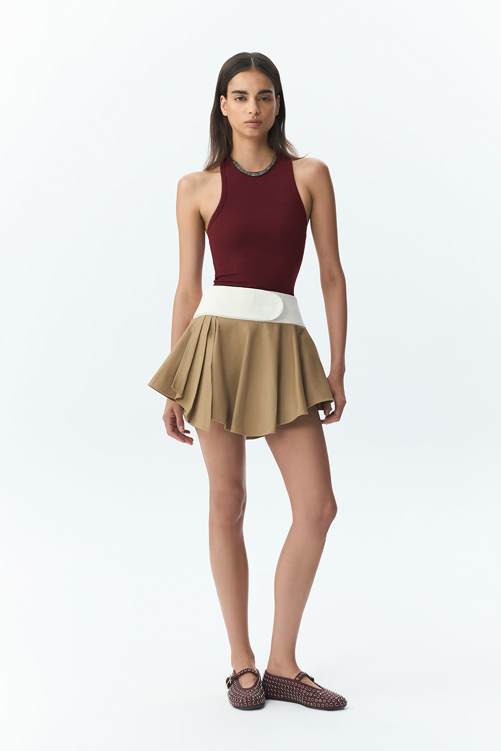 High-Neck Rib Tank
