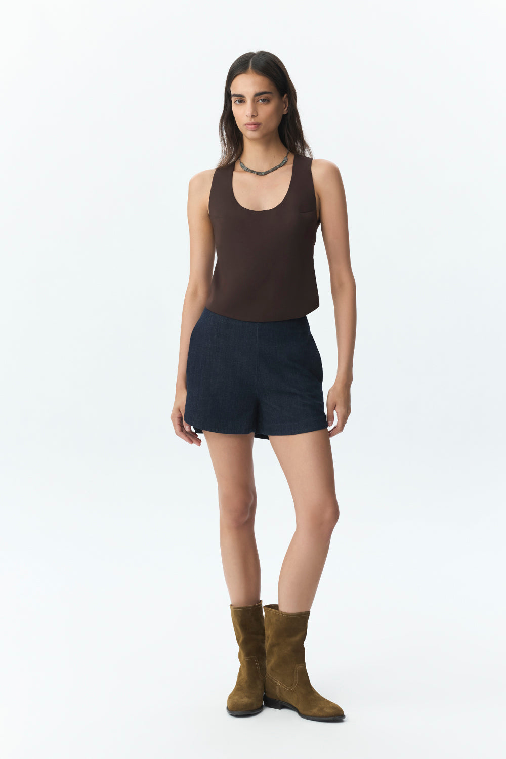Open-back Crepe Top