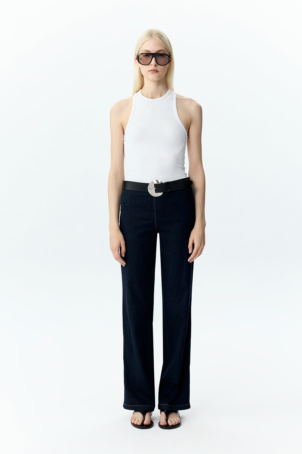 High-Neck Rib Tank