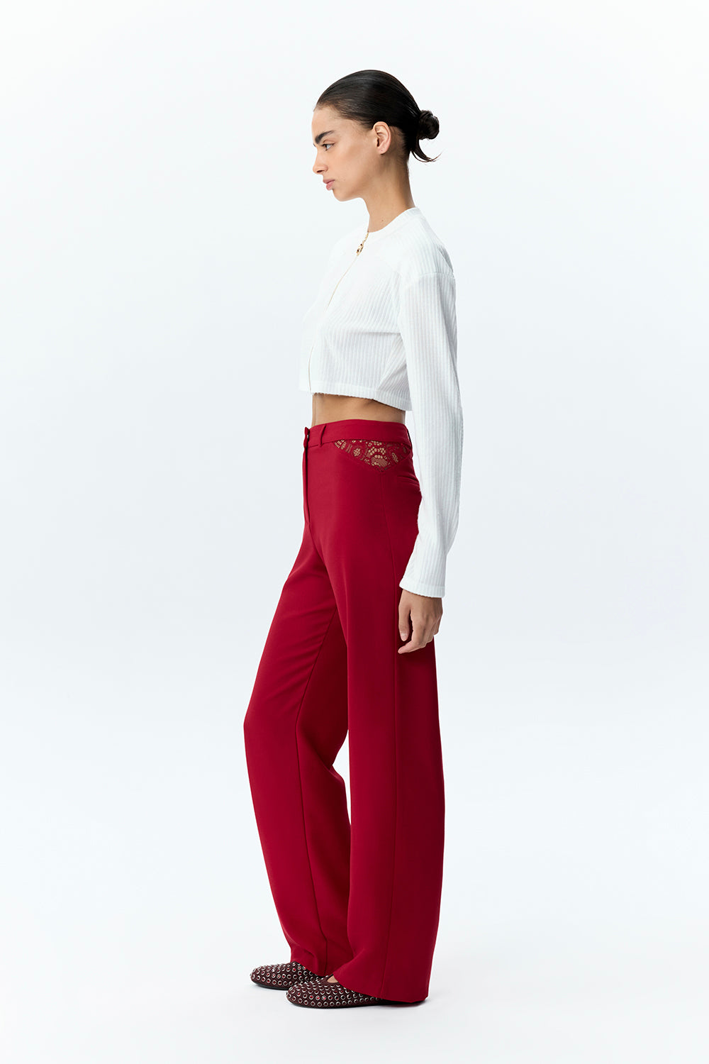 Cropped Zip Wool Cardigan