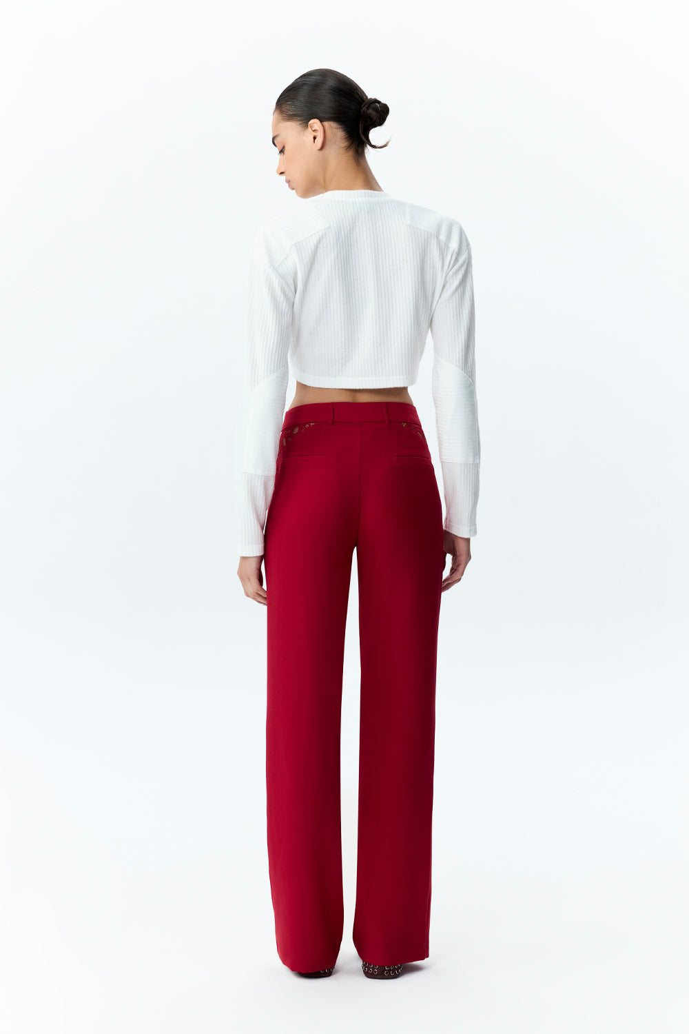 Cropped Zip Wool Cardigan