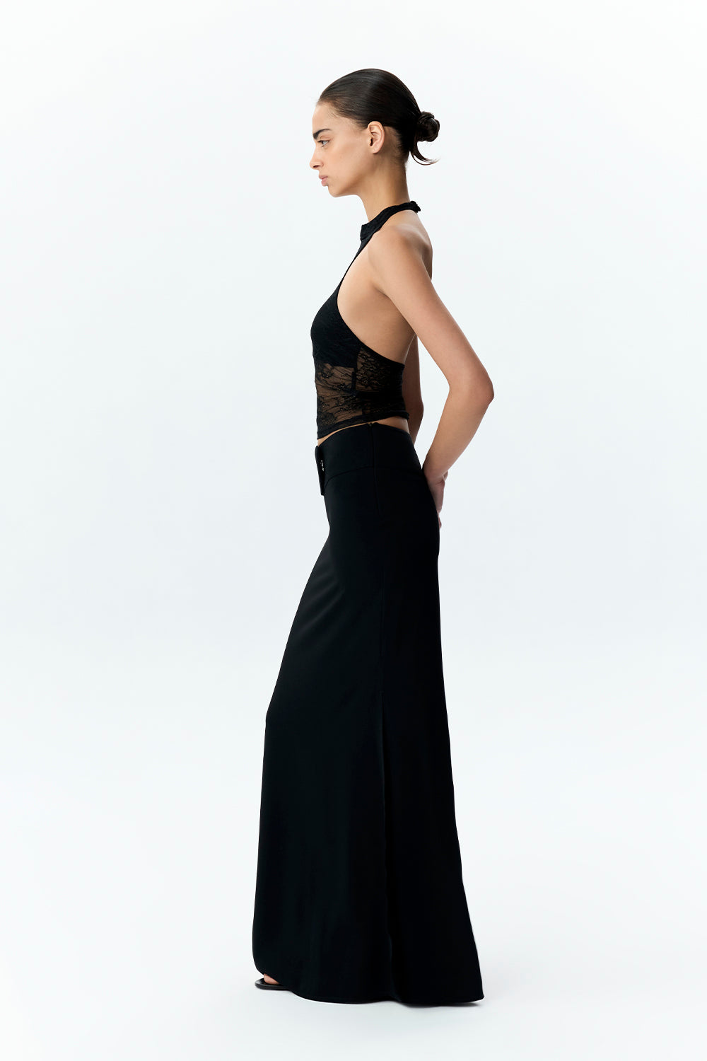 High-Neck Lace Top