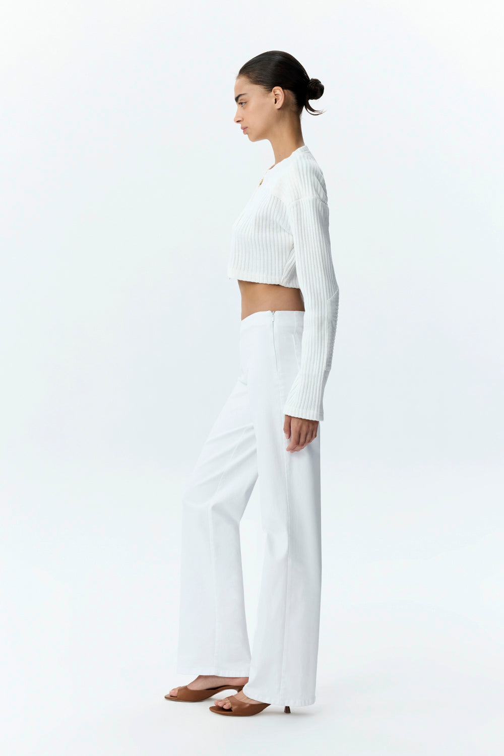 Straight Leg Denim Trousers