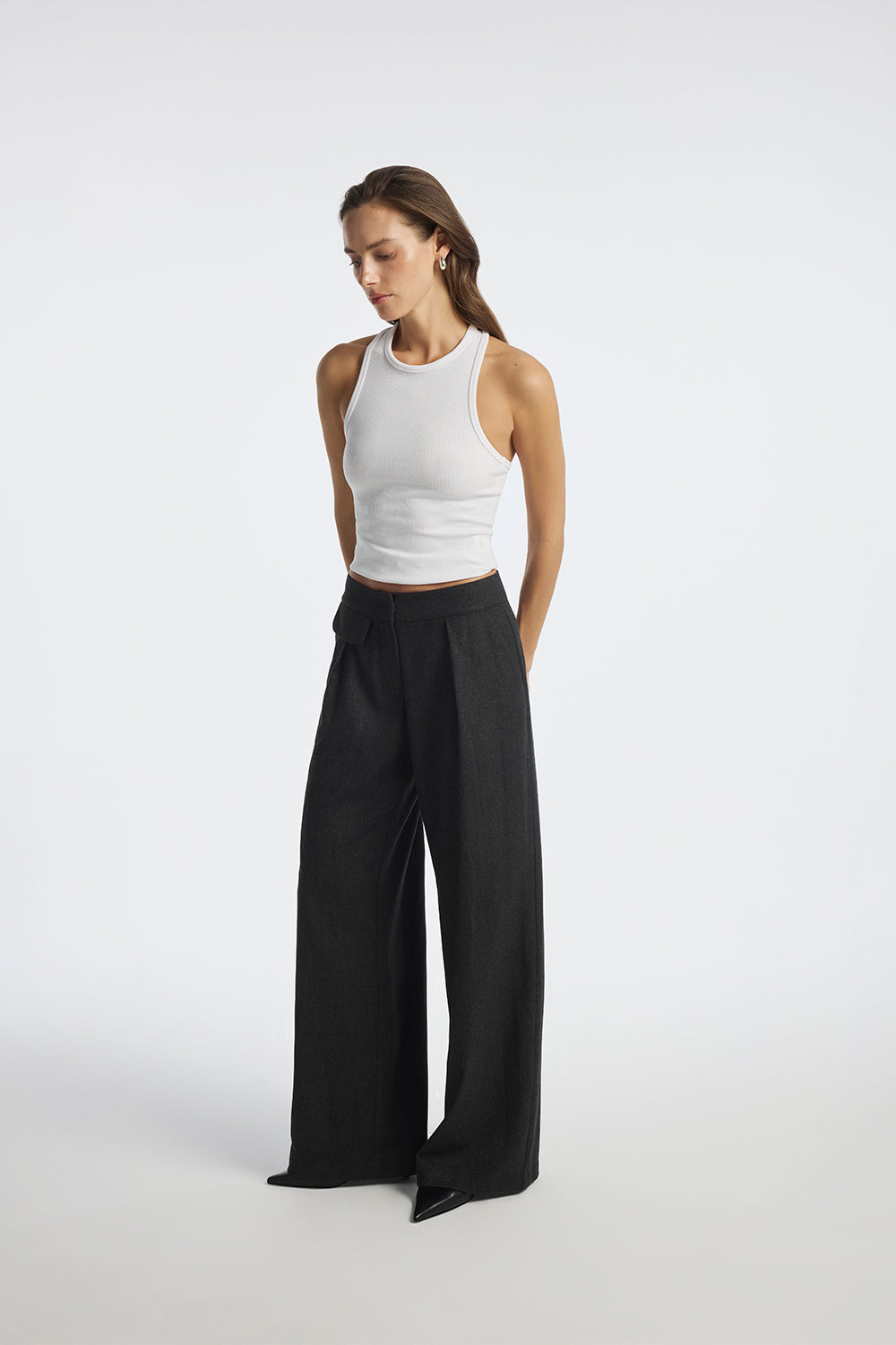 Fluid Wide-Leg Trousers