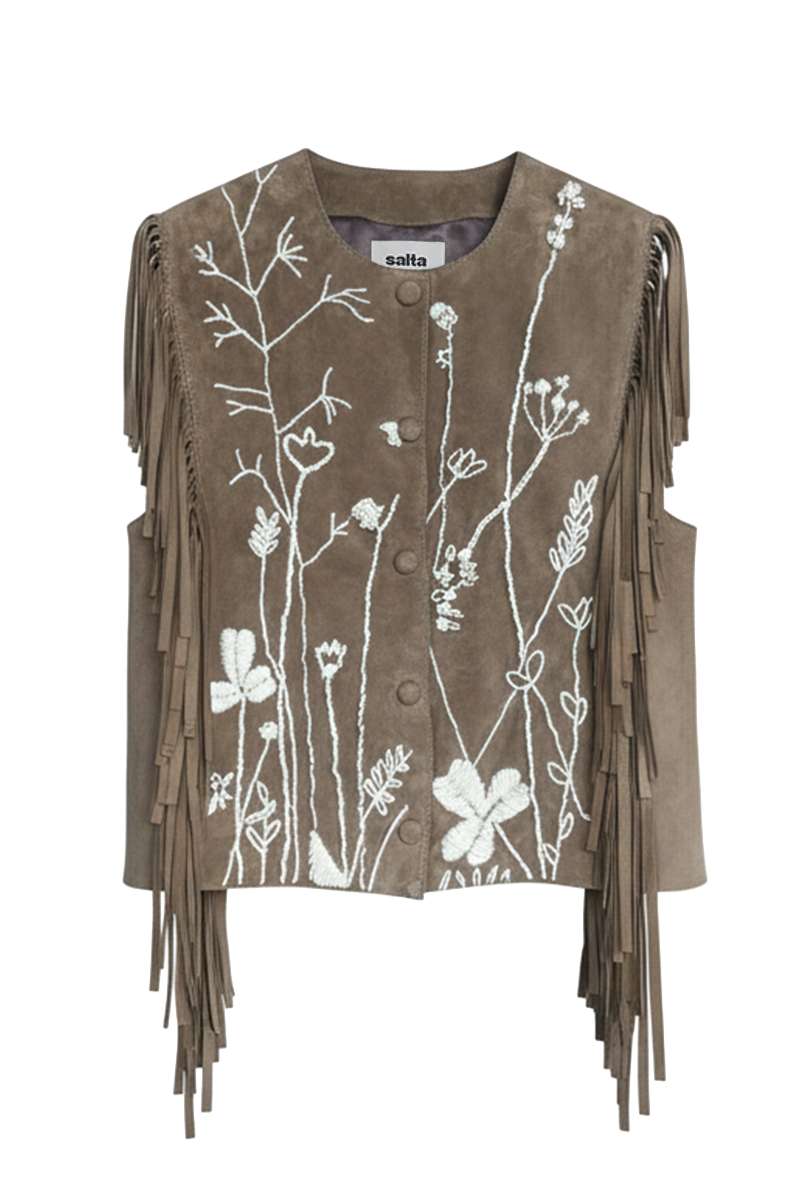 Flora Suede Vest